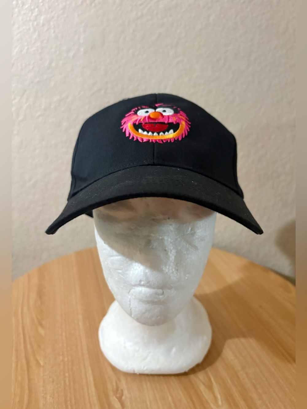 Disney Parks The Muppets Animal Embroidered Adult Hat Baseball Cap Black NWOT